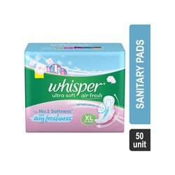 Whisper Ultra Soft Sanitary Pads (XL 50 units)