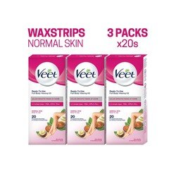 Veet Shea Butter & Berries Wax Strips (Normal Skin) - Pack of 3