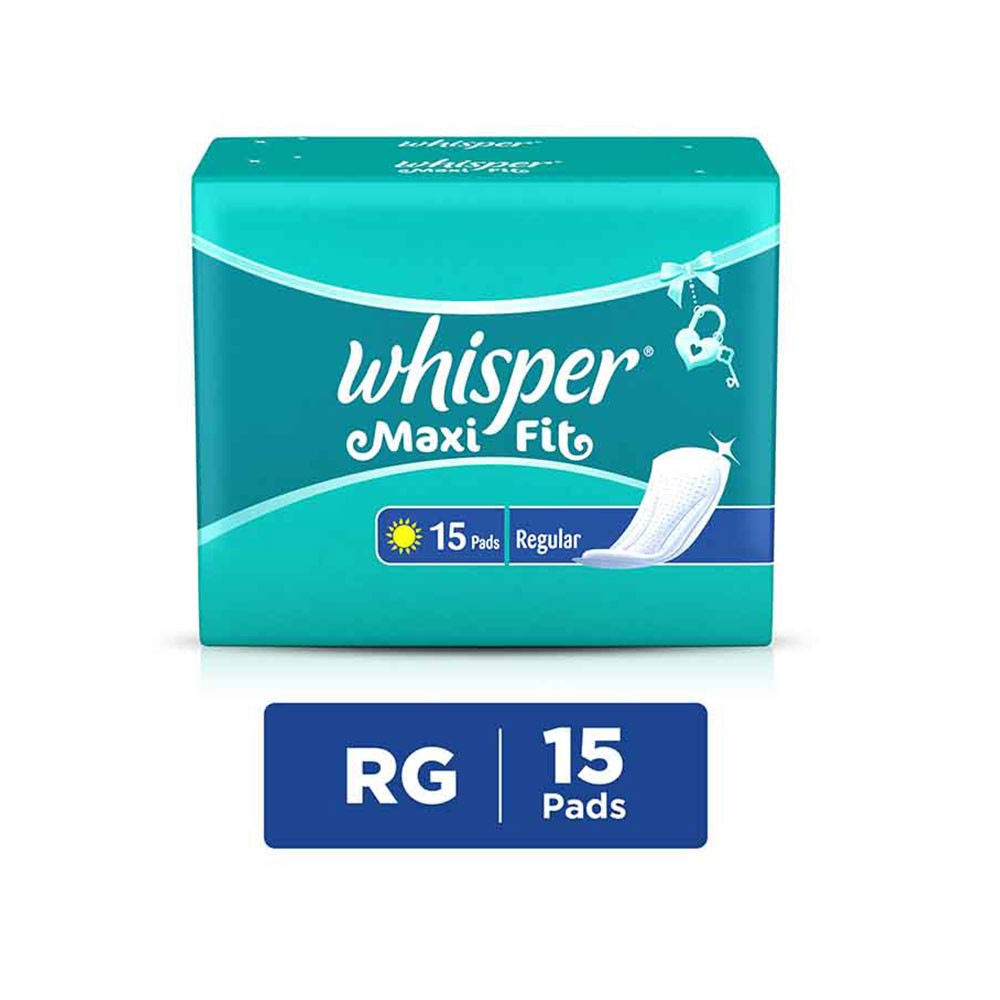 Whisper Maxi Fit Sanitary Pads (Regular Wings)
