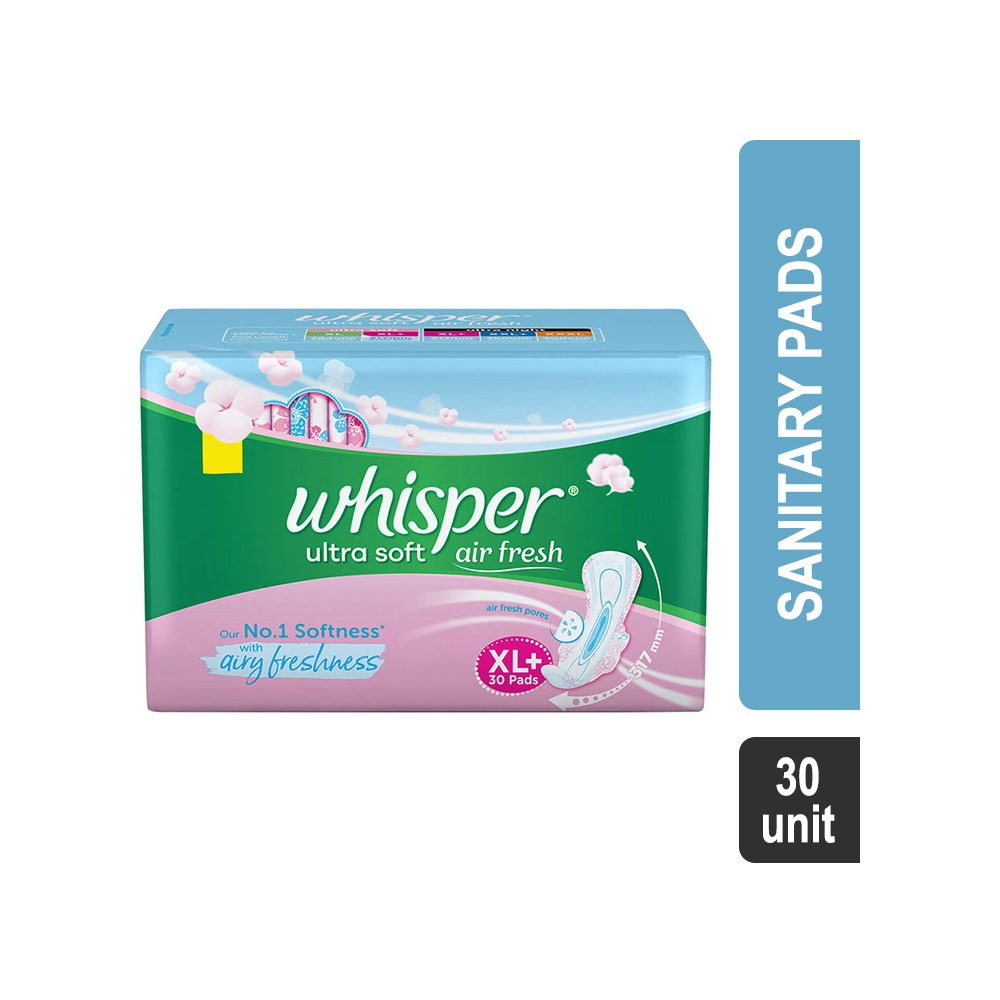 Whisper Ultra Soft Sanitary Pads (XL+)