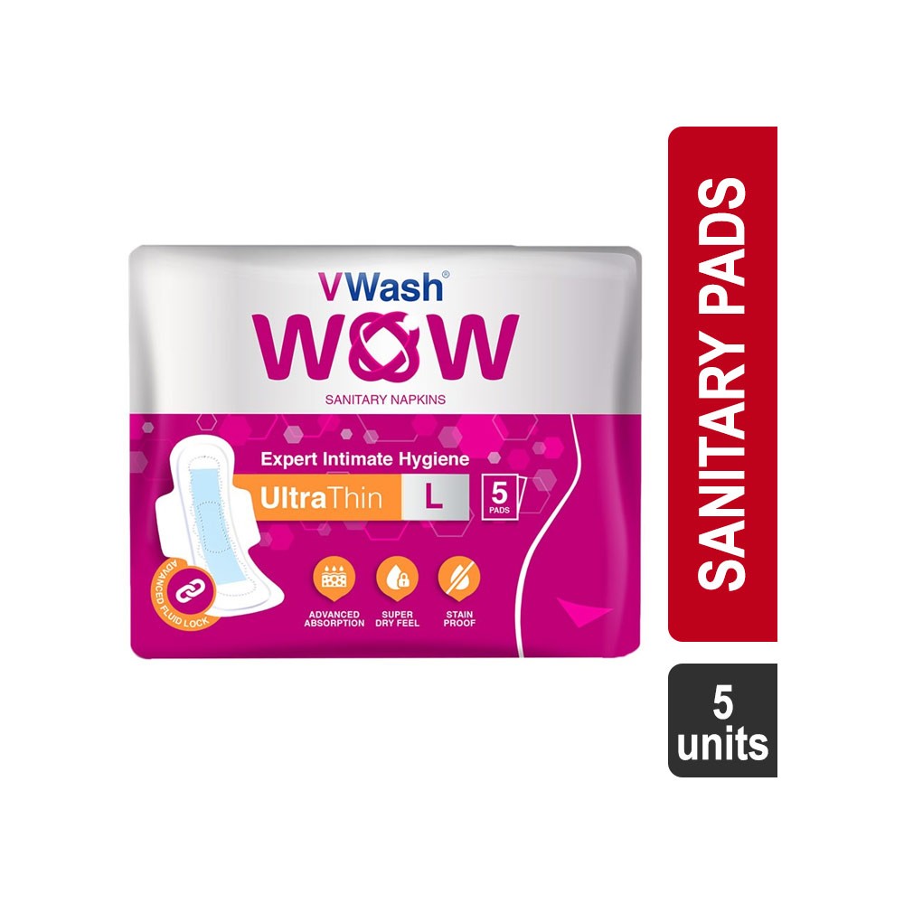 VWash Wow Ultra Thin Sanitary Pads (Large)