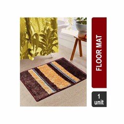 Grocered Happy Home EW0297 Daizy 2 Pcs Poly Cotton Floor Mat (Brown, Rectangular)