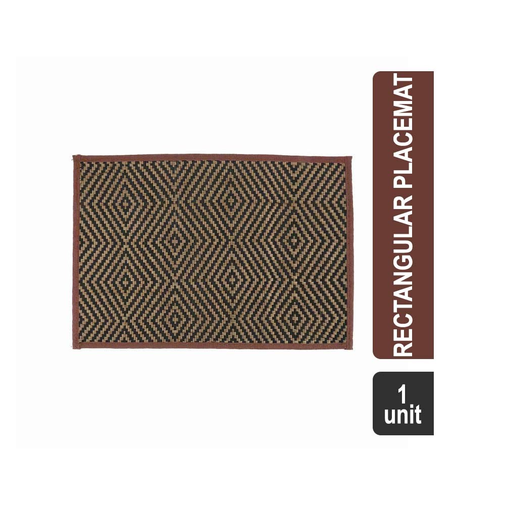 Grocered 3328 PVC Rectangular Placemat Set (Brown)