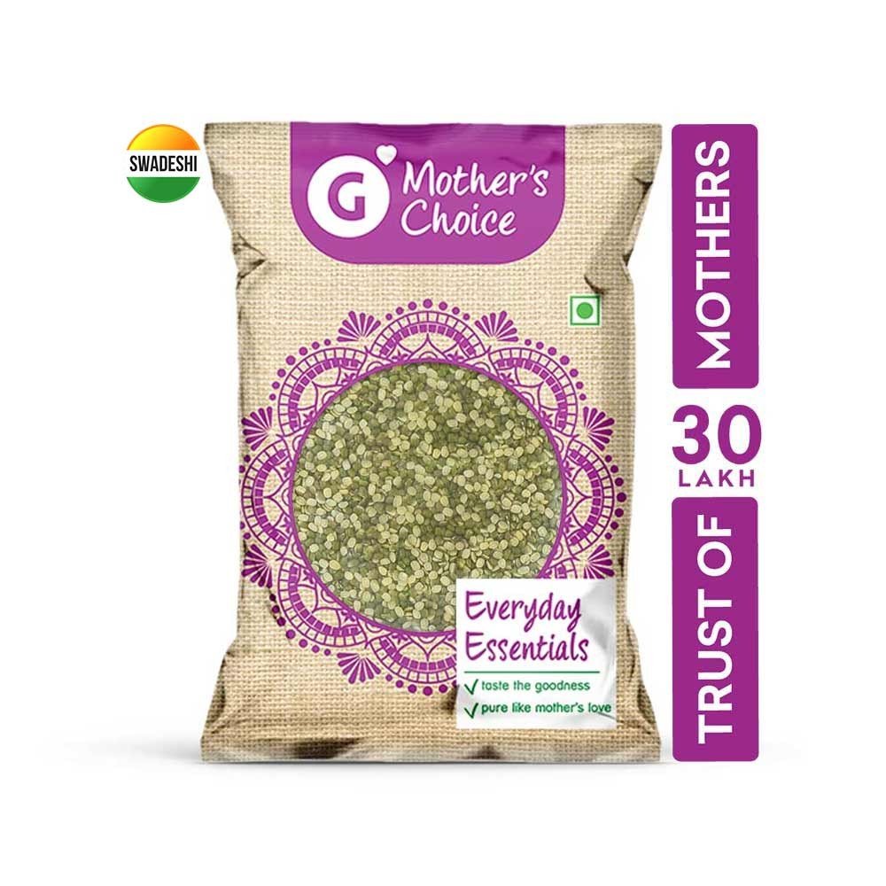 Grocered Mother's Choice Unpolished Green Moong Dal (Chilka)