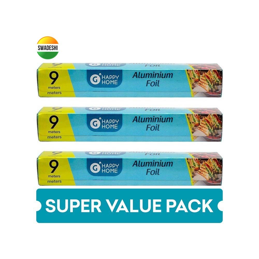 Grocered Happy Home Aluminium Foil (9 m) - Pack of 3