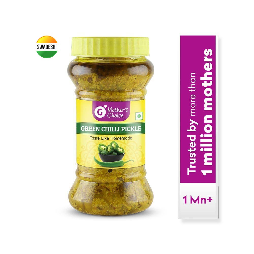 Grocered Mother's Choice Green Chilli Pickle (Jar)