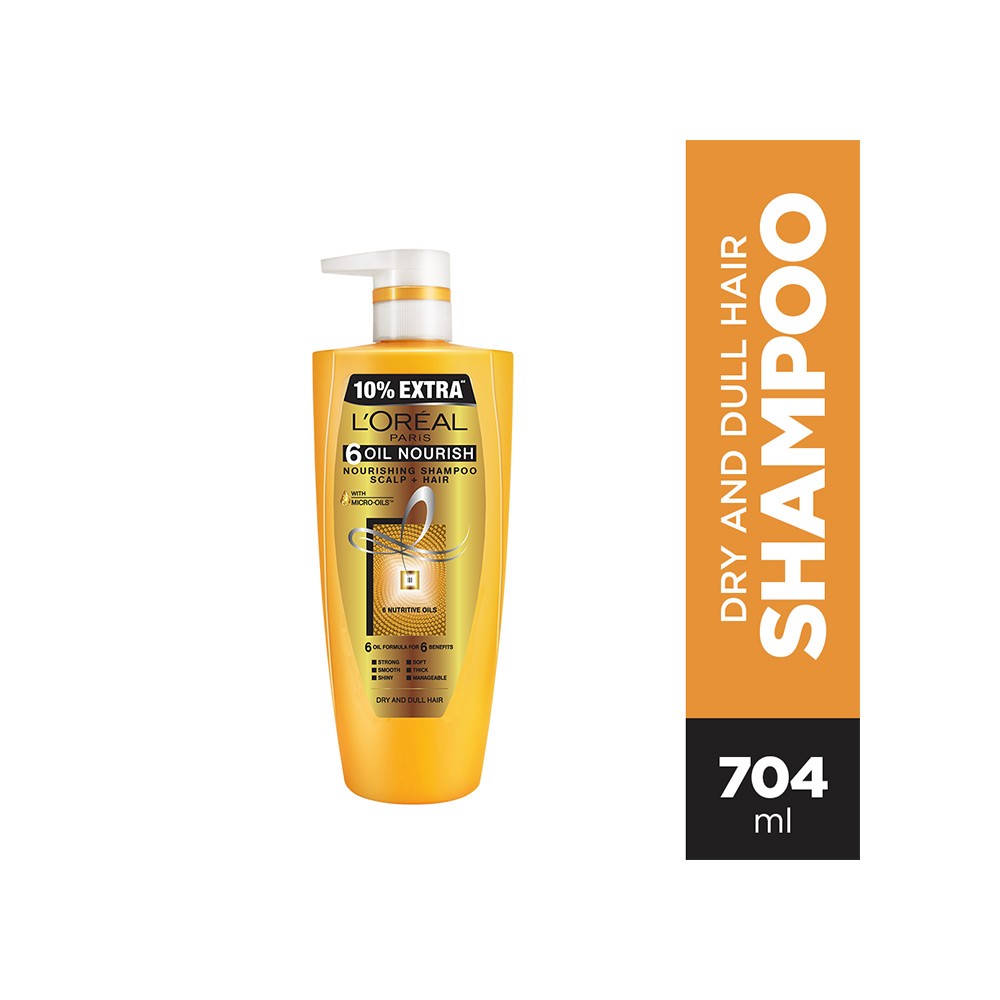 L'Oreal Paris 6 Oil Nourish 640ml (With 10% Extra) Shampoo