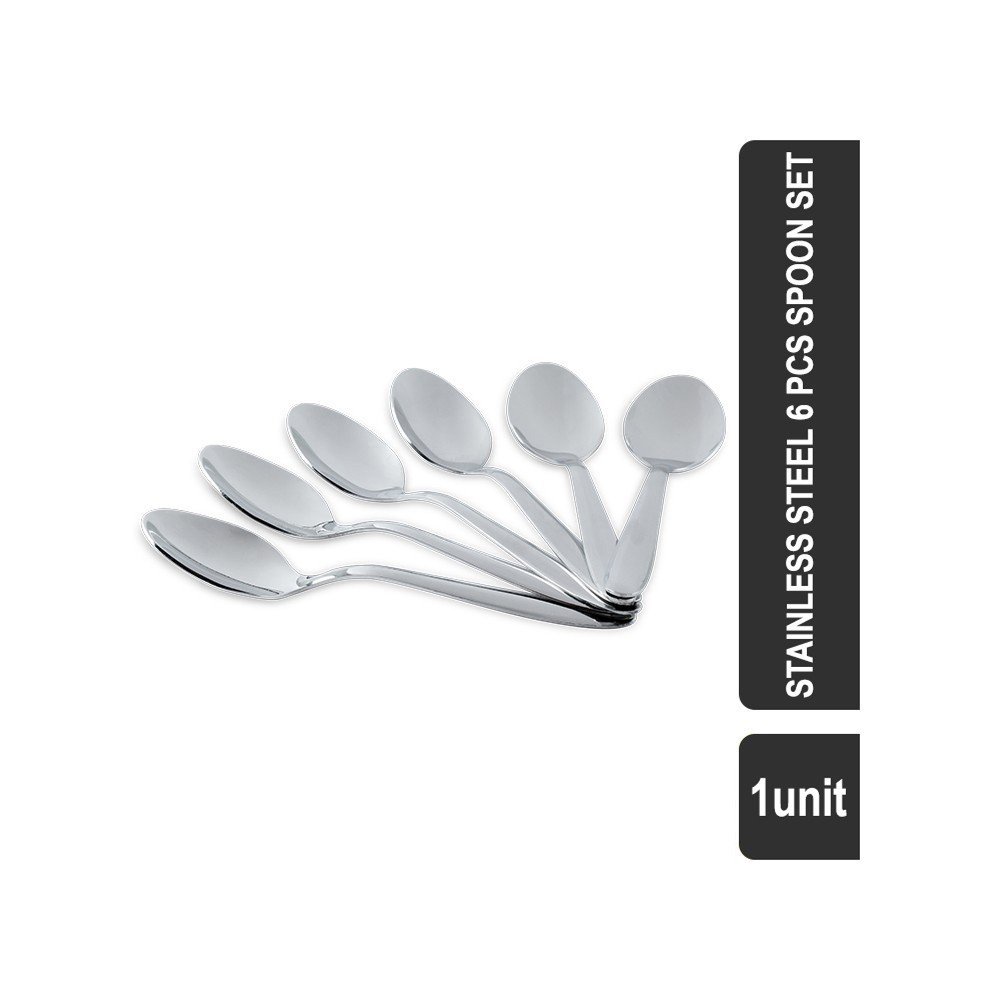 Grocered Happy Home Onda Tea VIHH006 Stainless Steel 6 Pcs Spoon Set (Silver)