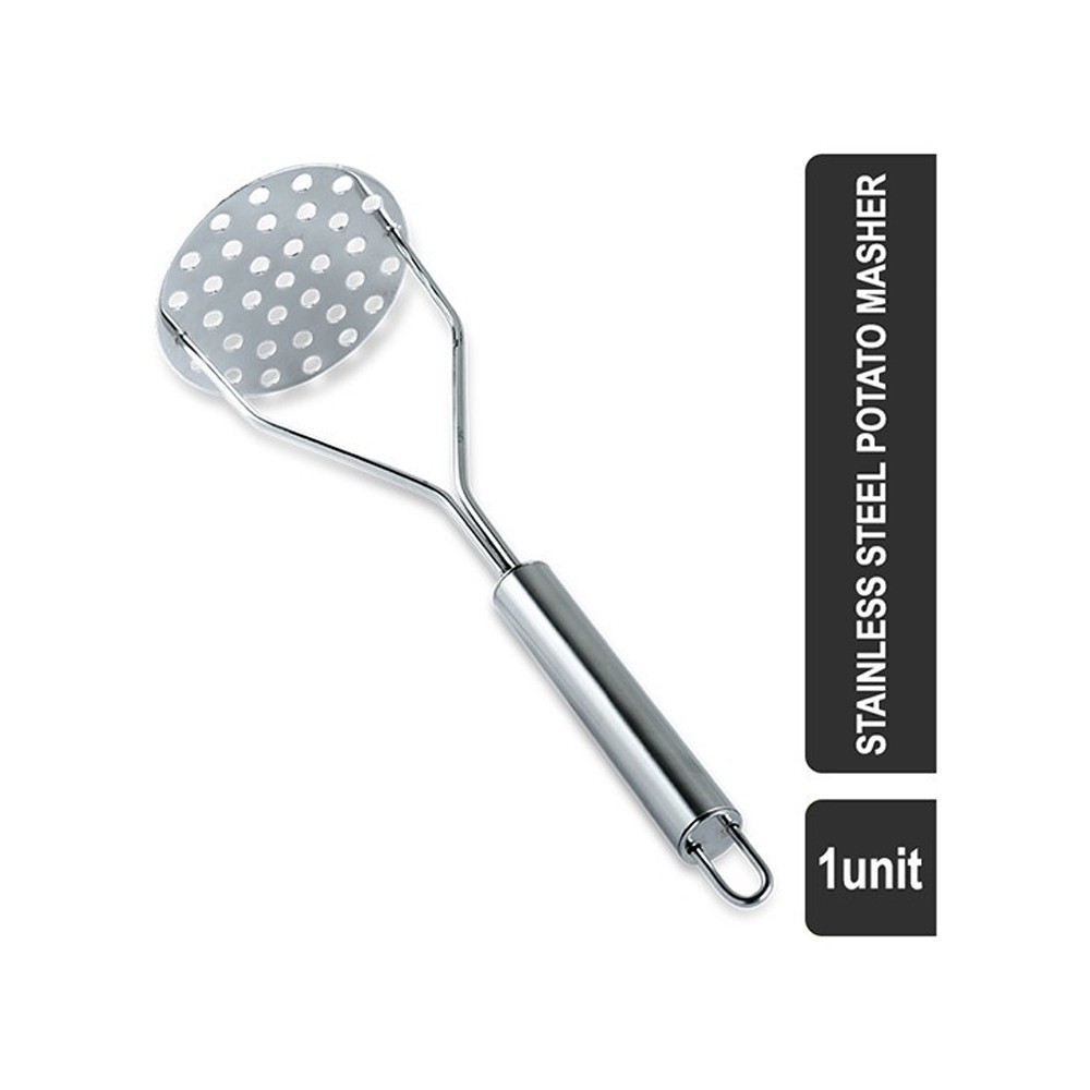 Grocered Happy Home VIHH011 Stainless Steel Potato Masher (Silver)