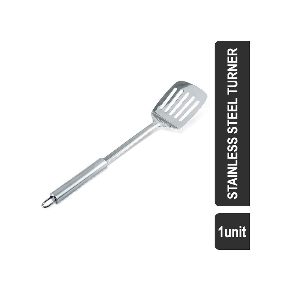 Grocered Happy Home Slotted VIHH009 Stainless Steel Turner (Silver)