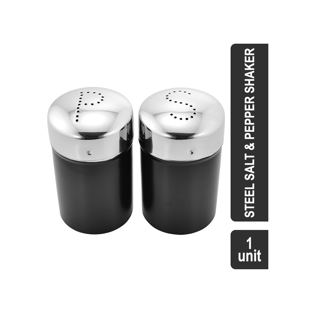 Vinayak VIHPL1031 Stainless Steel Salt & Pepper Shaker (5.75 cm, Black)