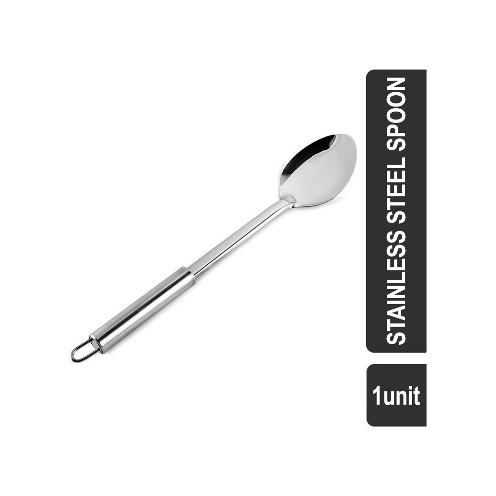 Grocered Happy Home Solid VIHH007 Stainless Steel Serving Spoon (Silver)