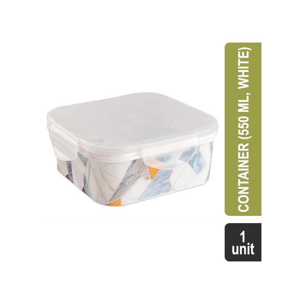 Lockwell Melamine Container (550 ml, White) (Medium Square LWB-0010)