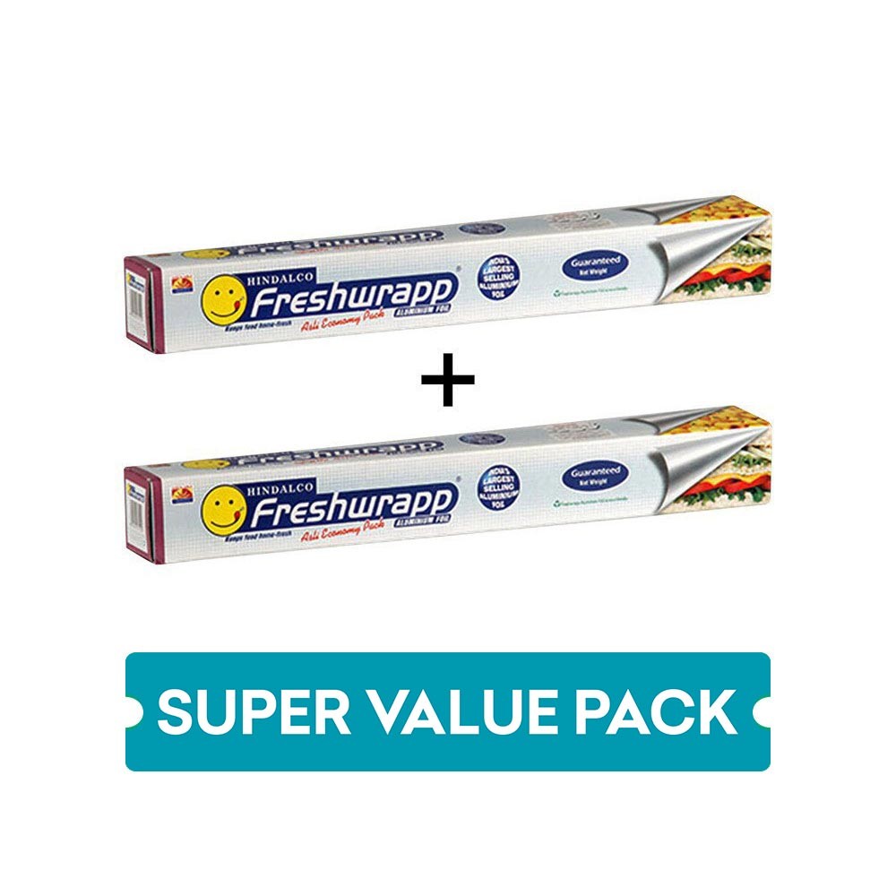 Freshwrapp 2x6 m Aluminium Foil (10.5 microns) - Buy 1 Get 1 Free - Brand Offer