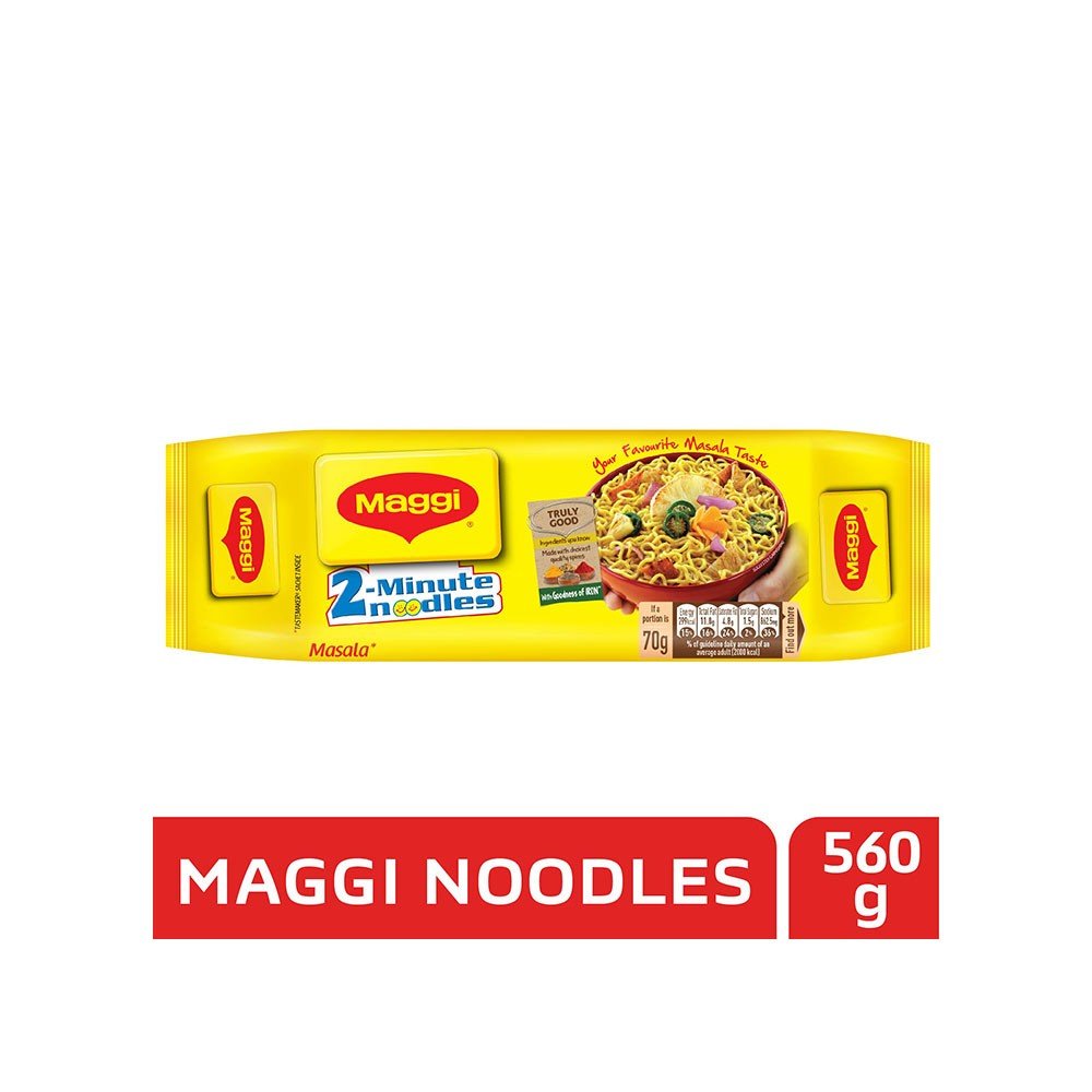 Maggi Masala 2 minute instant Noodles - 560 g (Pack of 8)