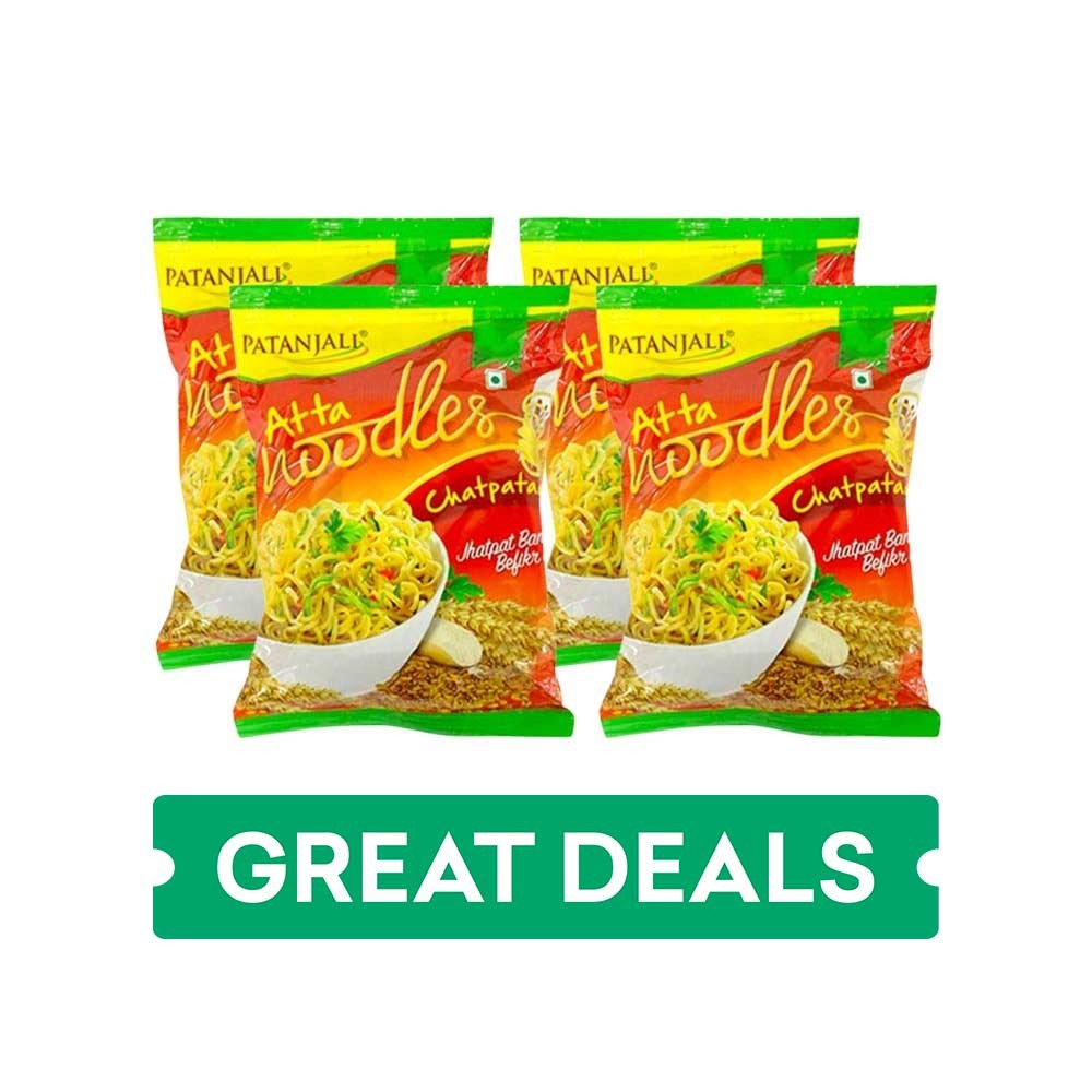 Patanjali Chatpata Atta Noodles - Pack of 4