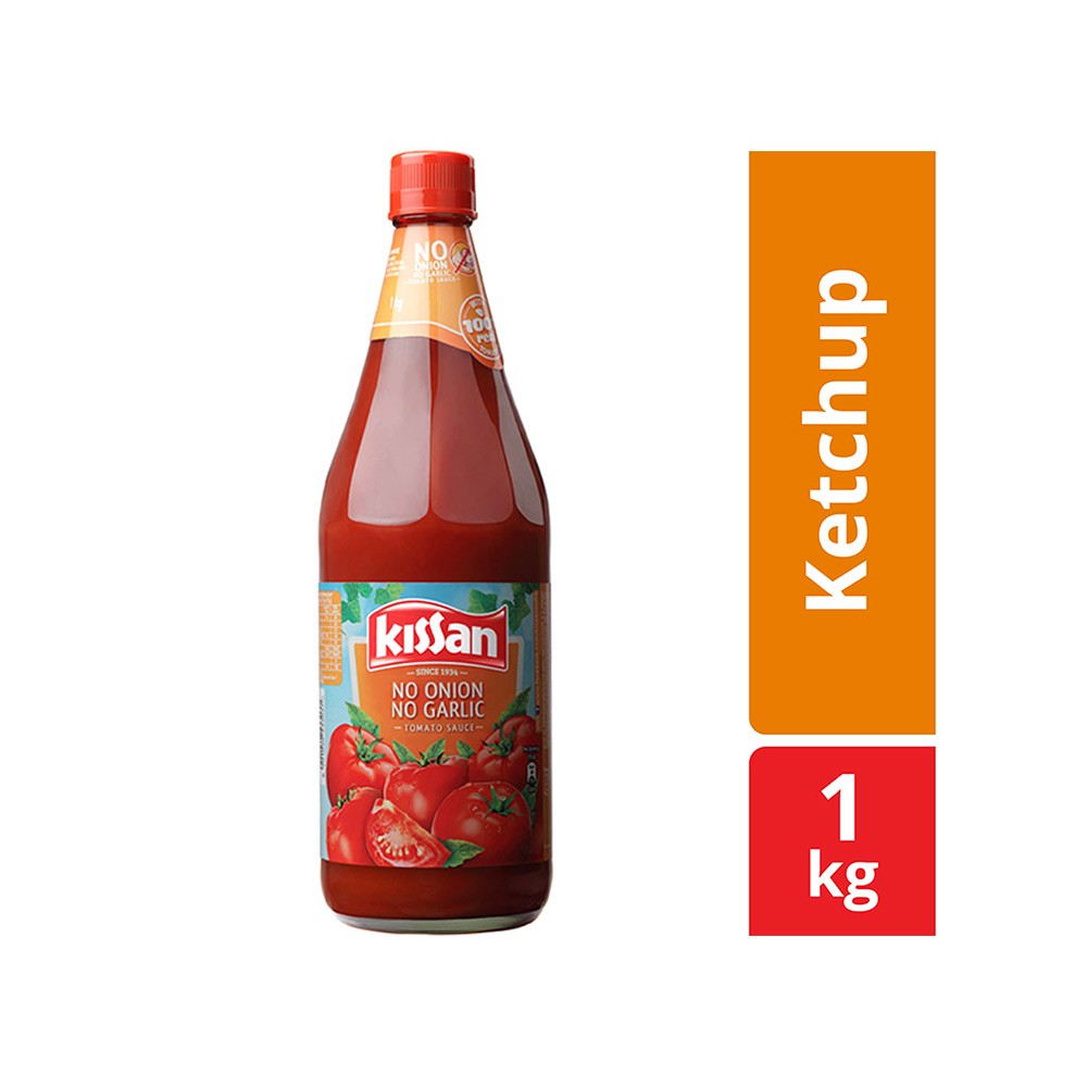 Kissan Tomato No Onion No Garlic Sauce (Bottle)