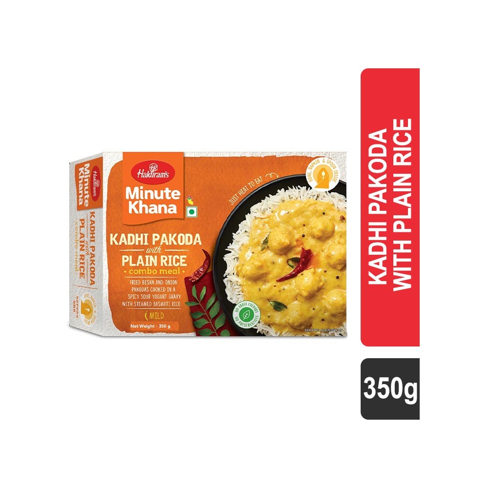 Haldiram's Minute Khana Kadhi Pakoda with Plain Rice Ready to Eat
