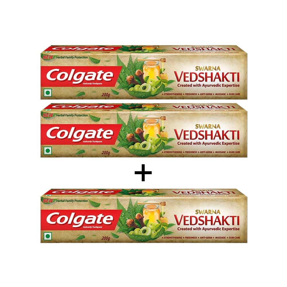 Colgate Swarna Vedshakti Toothpaste - Buy 2 Get 1 Free