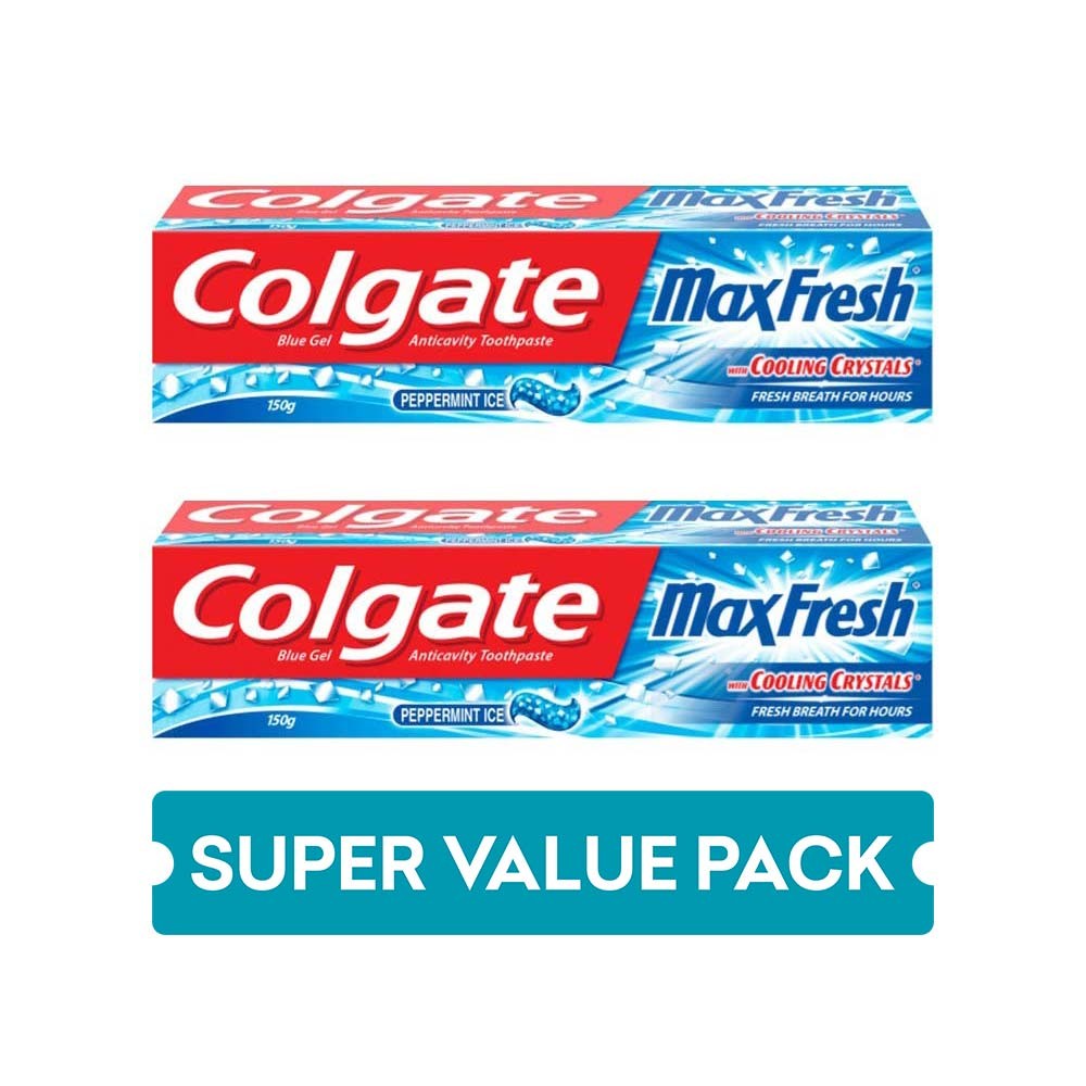 Colgate MaxFresh Peppermint Ice Toothpaste - Pack of 2
