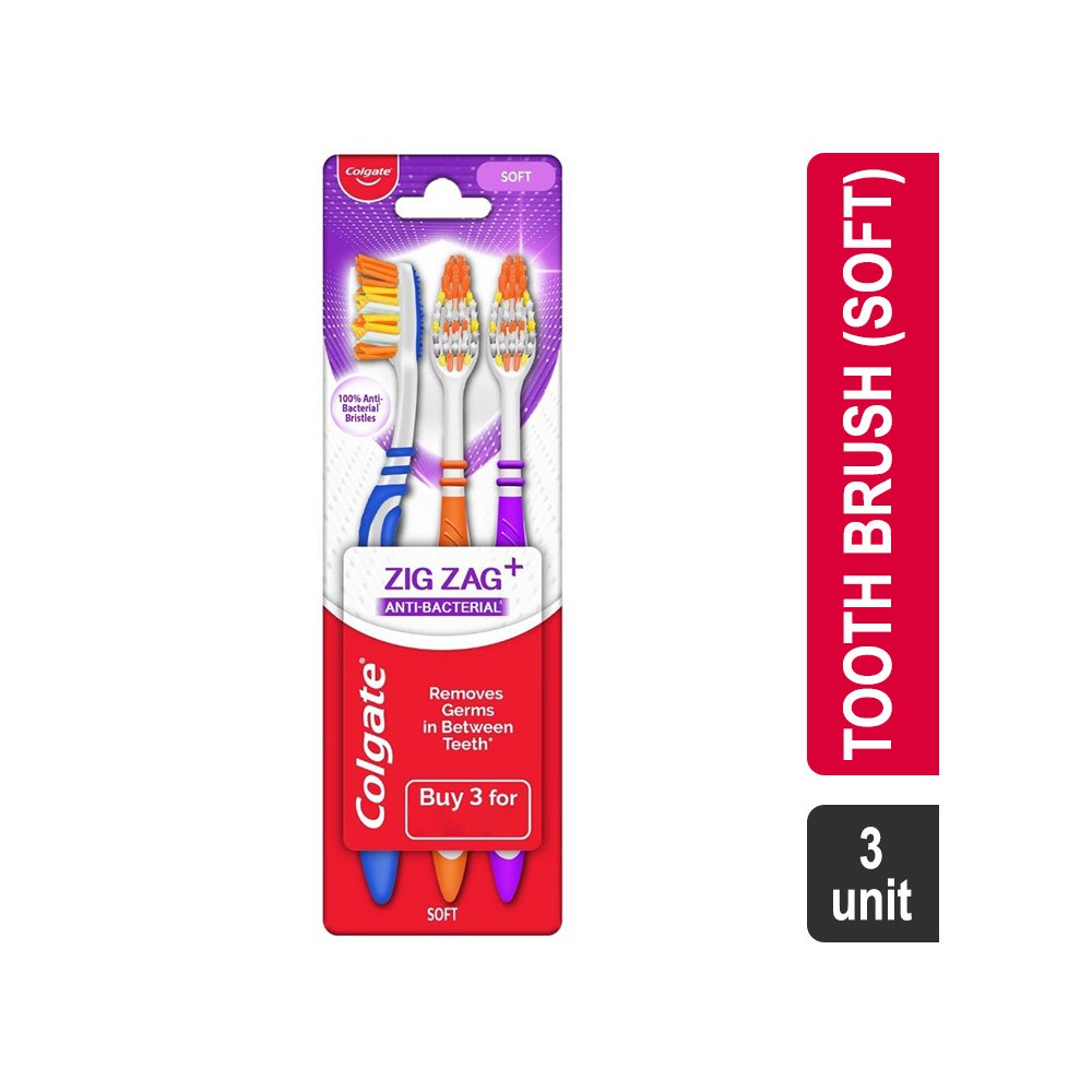 Colgate Zig Zag Tooth Brush (Soft) - Buy 2 Get 1 Free - Brand Offer