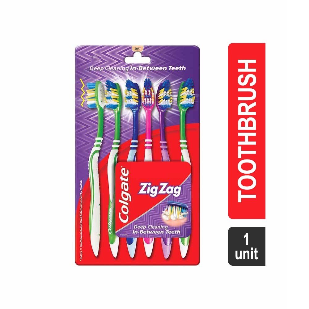 Colgate Zig Zag Tooth Brush (Soft) - Pack of 6 - Brand Offer