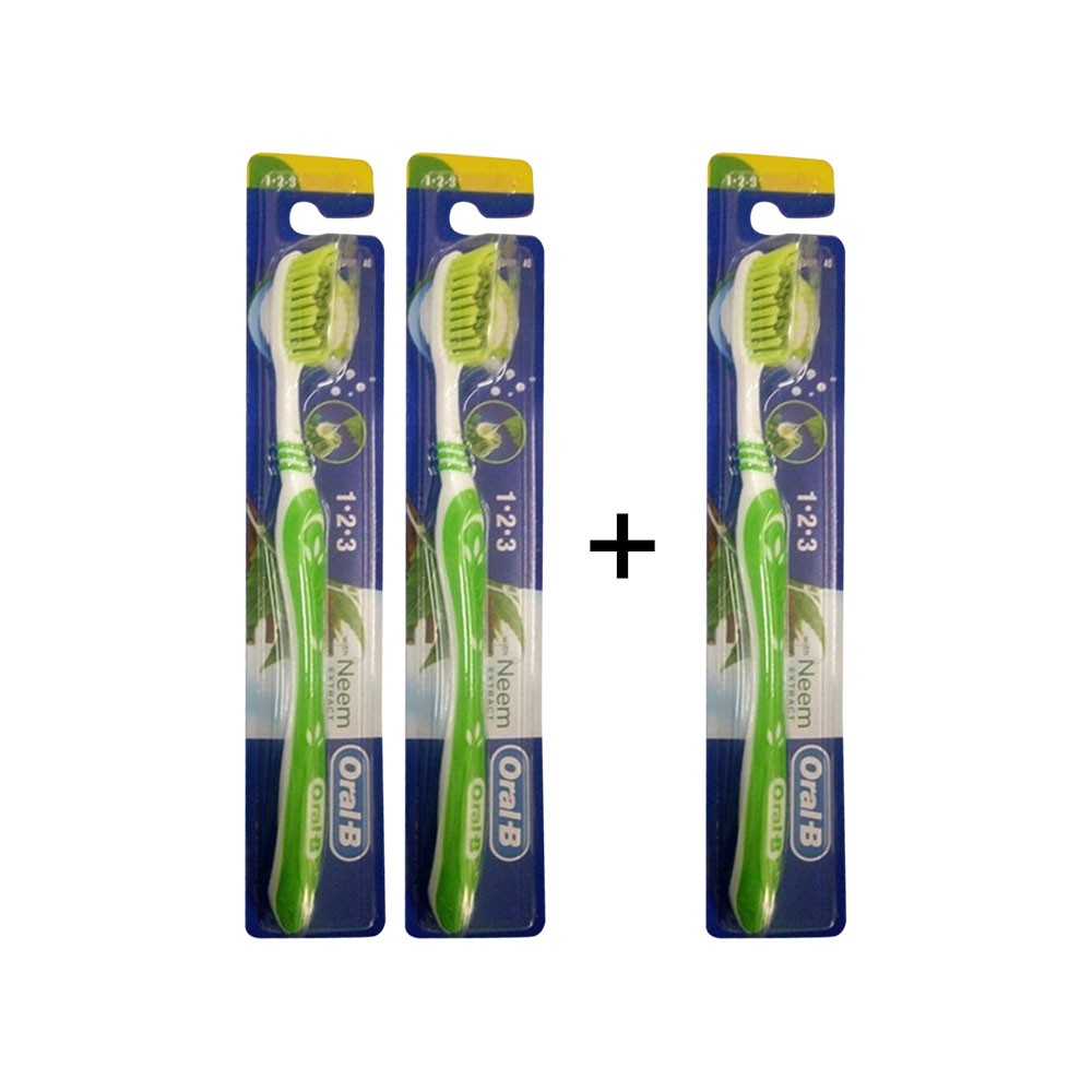 Oral-B 123 Neem Extract Toothbrush - Buy 2 Get 1 Free - Brand Offer