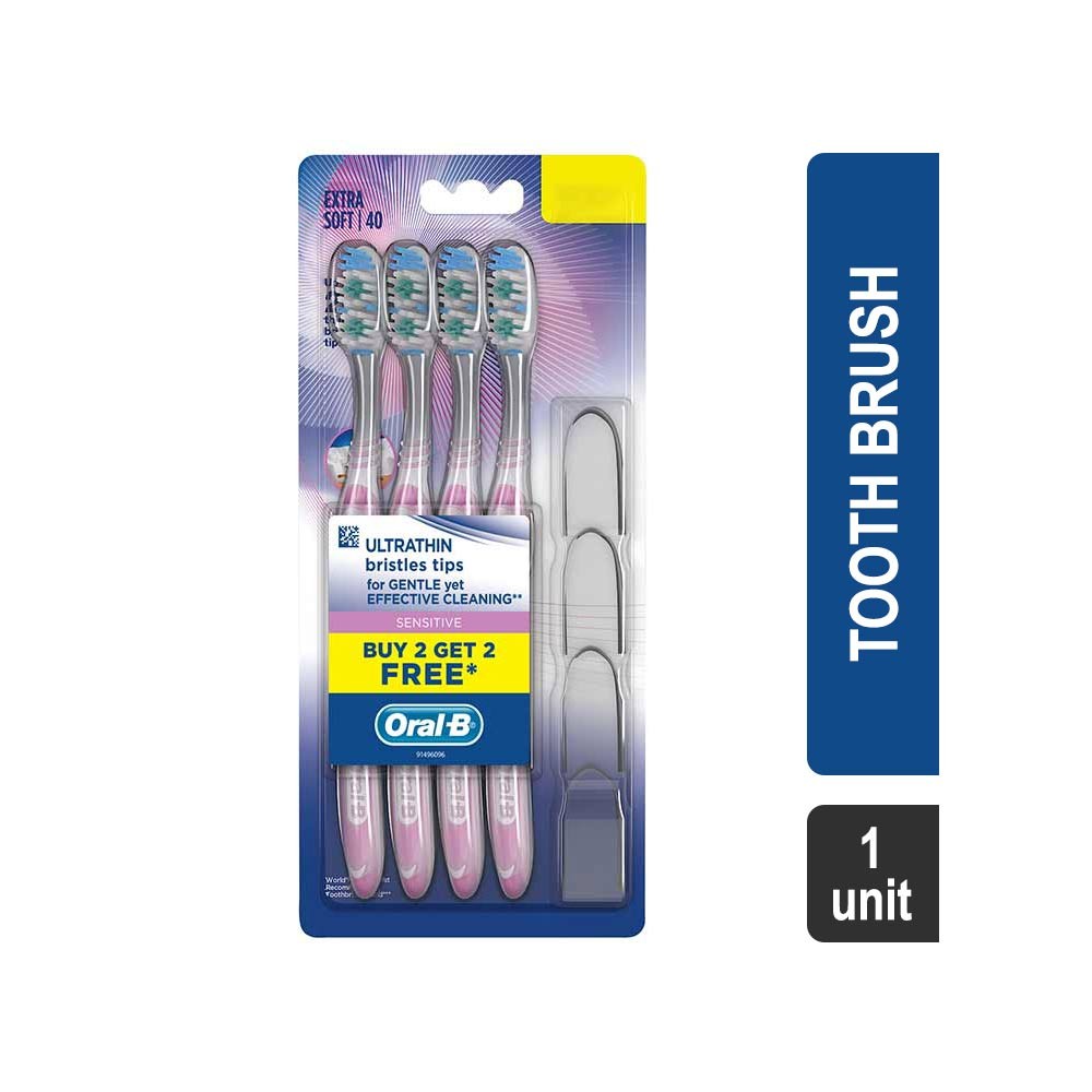 Oral-B Ultrathin Sensitive Tooth Brush (Extra Soft) - Buy 2 Get 2 Free - Brand Offer