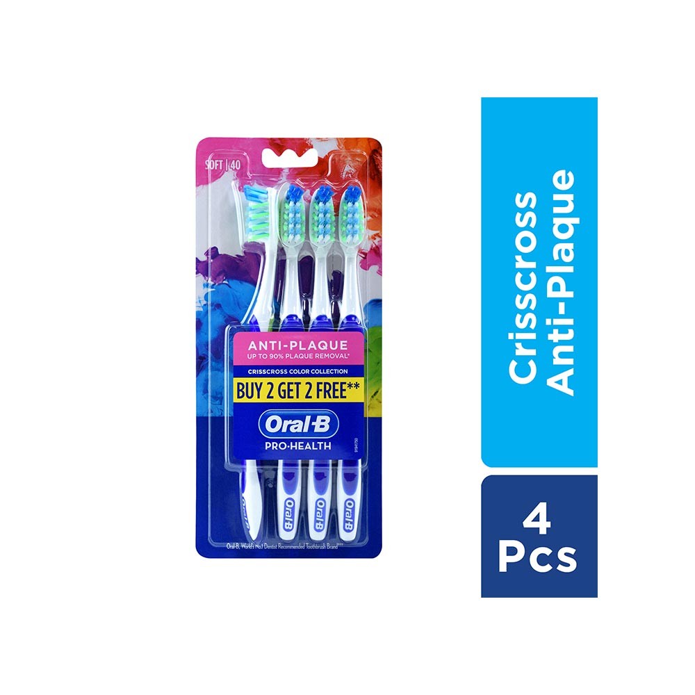 Oral-B Pro-Health Plaque Removal Tooth Brush (Soft) - Buy 2 Get 2 Free - Brand Offer